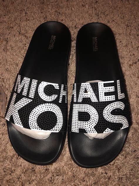 michael kors sparkly slides|Michael Kors sandals with heel.